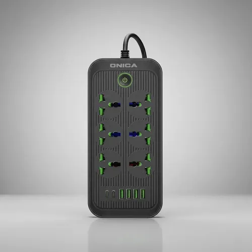 Prolongador Zapatilla Onica 6 Enchufes + 4 USB + 2 USB-C (Cable 2 Metros) BN0468