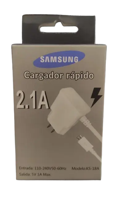 Cargador V8 2.1 Amper Samsung C/Cable
