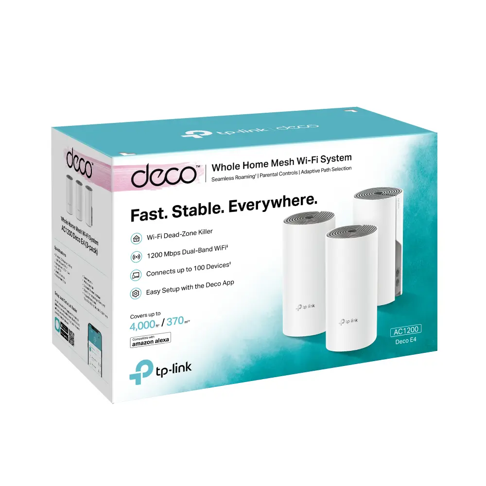 Sistema Mesh Deco TP-Llink E4 (Pack 3) Ac1200