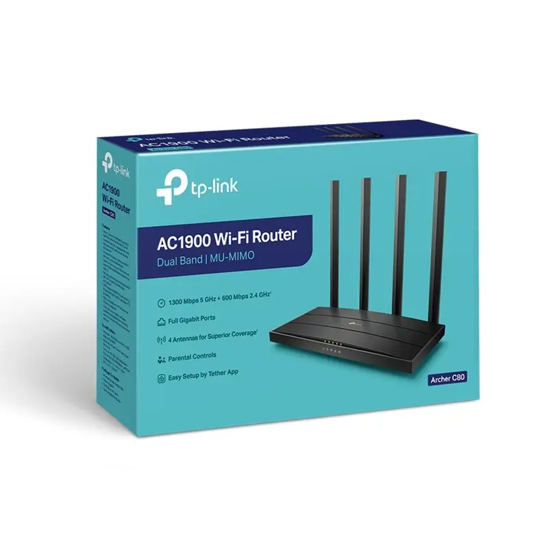 Router Inalambrico TP-Link Doble Banda Archer C80 AC1900