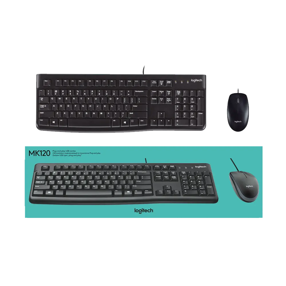 Teclado Y Mouse Logitech MK120 Usb