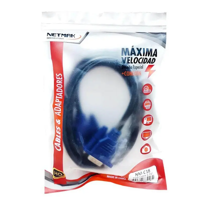 Cable VGA M/M 3 Metros Netmak NM-C18 3