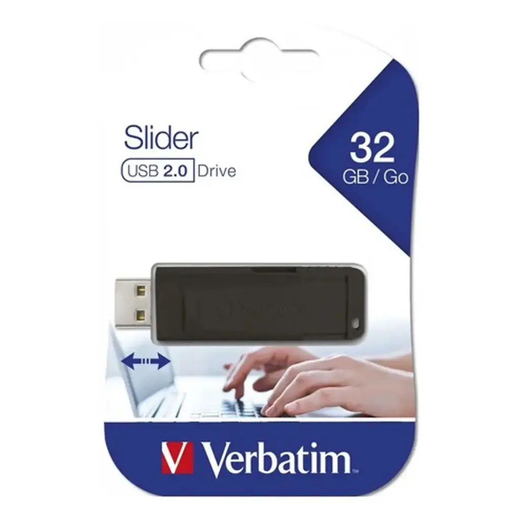 Pendrive Verbatim 32Gb Slider Usb 2.0