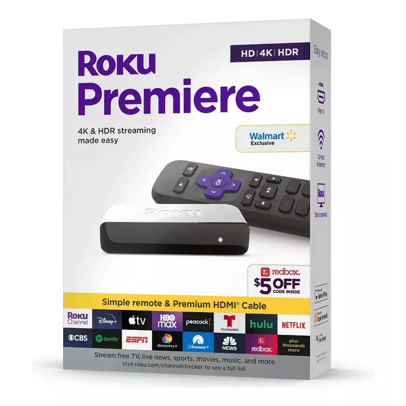 Roku 3920RW Premiere + 4K HDR Streaming