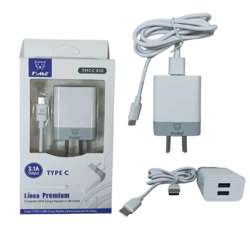 Cargador Tipo C 3.1 Amper Time TMCC818