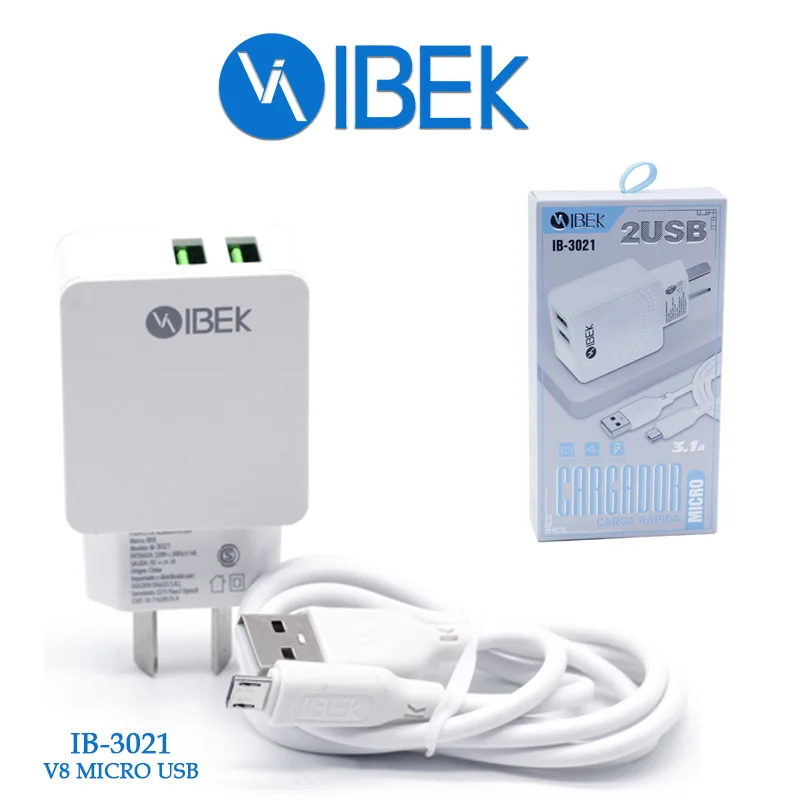 Cargador V8 3.1 Amper Ibek IB-3021