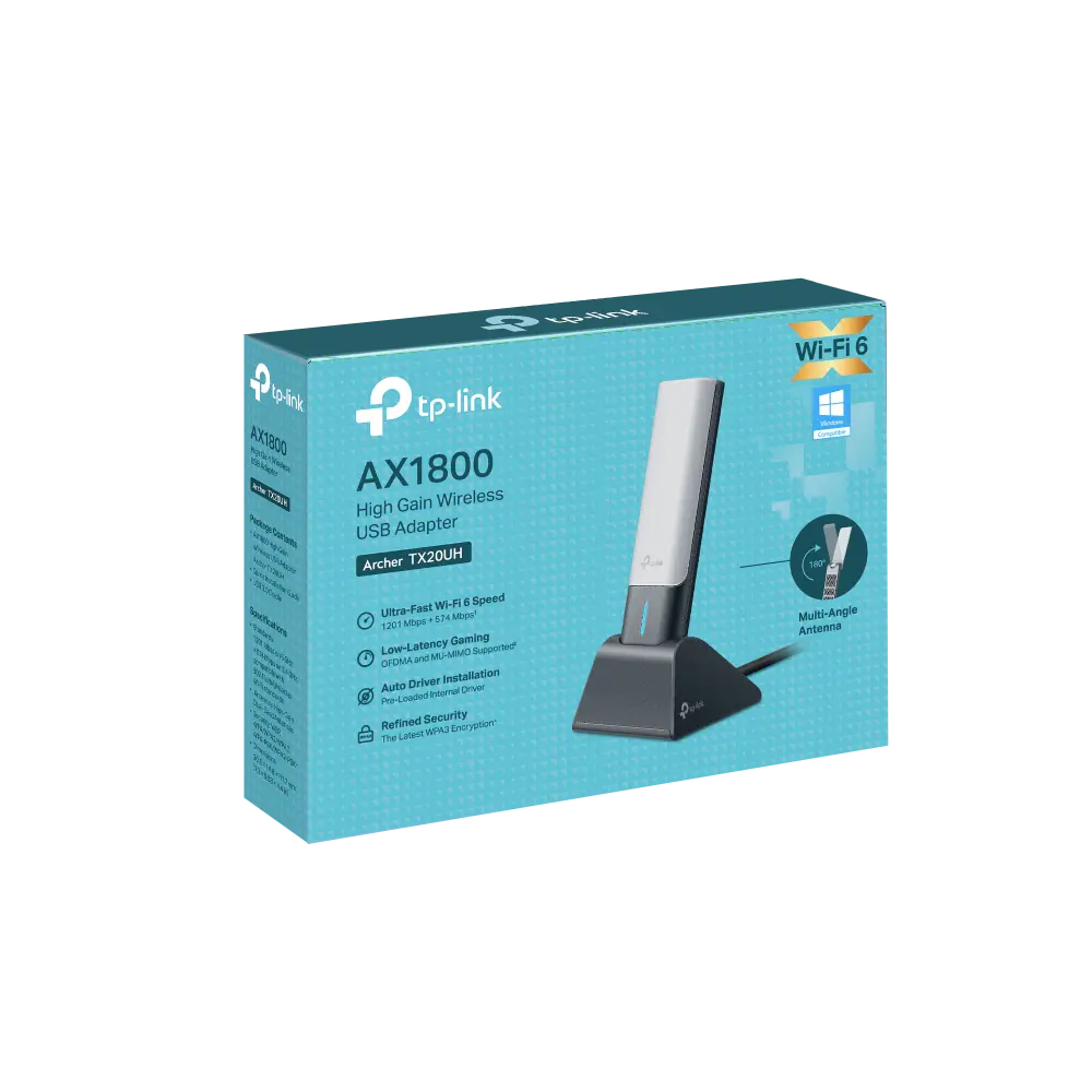 Placa De Red Inalambrica TP-Link USB Doble Banda Archer TX20UH AX1800