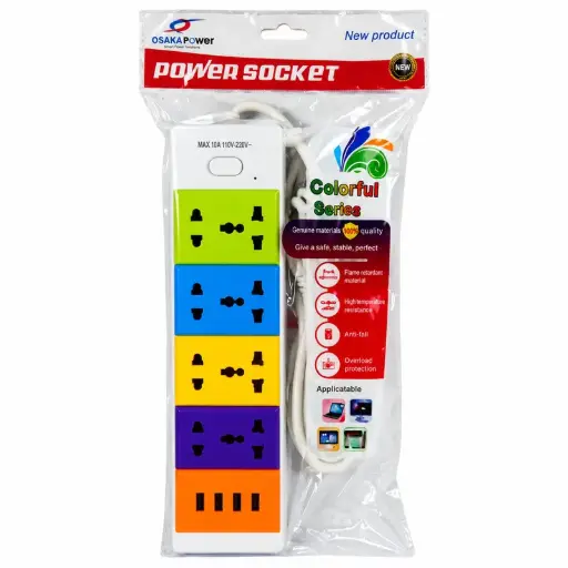 [6286] Zapatilla Alargue 4 Entradas + 4 Usb 