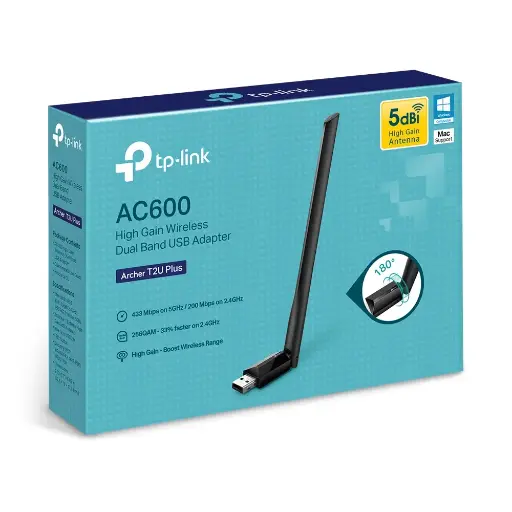 [3662] Placa De Red Inalambrica TP-Link USD Doble Banda T2U Plus 1 Antena