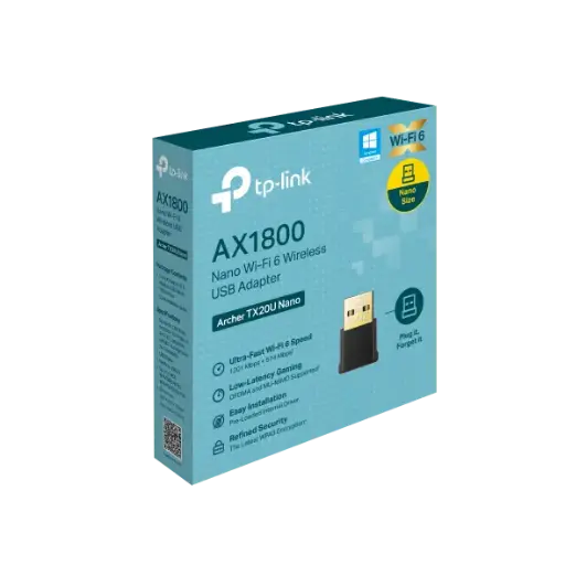 [5614] Placa De Red Inalambrica TP-Link USB Doble Banda Ax1800 Archer TX20U Nano