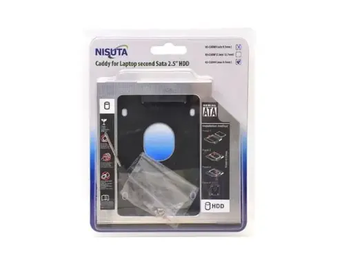 [3887] Caddy Adaptador para Notebook SSD/HDD Nisuta 12.7mm