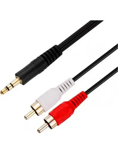 [4486] Cable Miniplug a 2 RCA 1.5 Metros