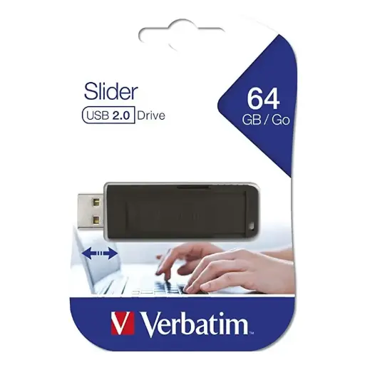 [4533] Pendrive Verbatim 64Gb Slider Usb 2.0