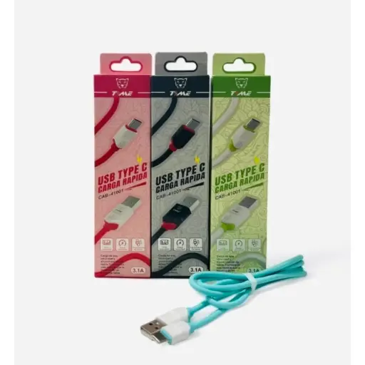 [4566] Cable Tipo C 1.0 Metros Time 3.1A Cab-41010