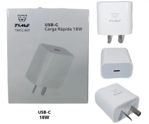 [4987] Cargador Time USB-C Alta Potencia 18W 