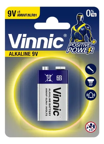 [4997] Bateria Vinnic 9V Alcalina (Unidad)