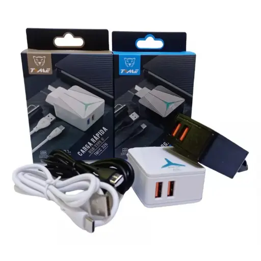 [5257] Cargador Tipo C 3.1A Time 2 Usb Tmcc328