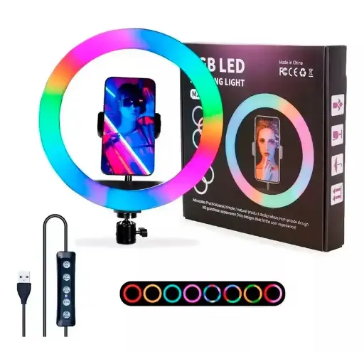 [5354] Aro Led 26cm RGB con Soporte MJ26