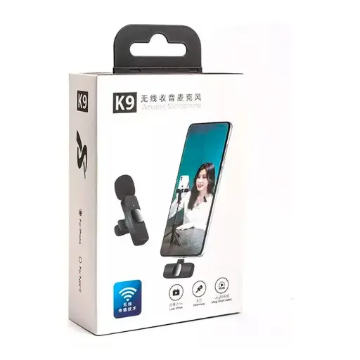 [5603] Microfono Corbatero Inalambrico K9 Usb C X 2