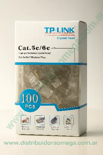 [5629] Ficha Plug RJ45 Categoria 6 TP-Link (Pack x 100)