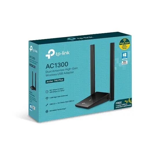 [5647] Placa De Red Inalambrica USB TP-Link Doble Banda Archer T4U Plus 2 Antenas
