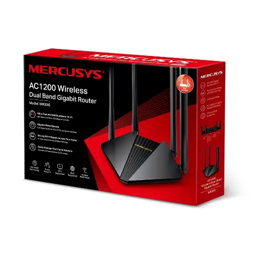 [5678] Router Inalambrico Mercusys AC1200 Doble Banda MR30G 4 Antenas