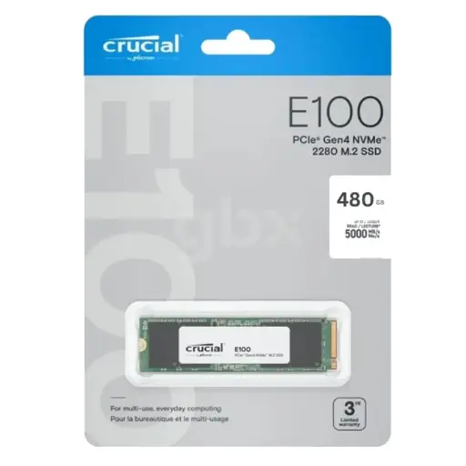 [5772] Disco SSD Crucial 480GB E100 PCIe Gen4 NVMe