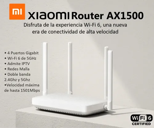 [6009] Router Inalambrico XIAOMI 1500mbps Router AX1500