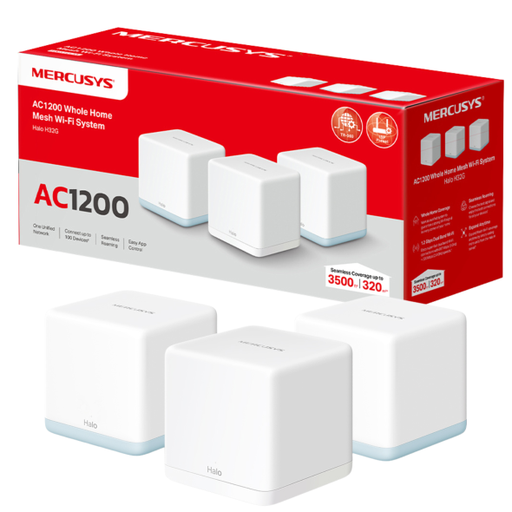 [6028] Sistema Mesh Halo Mercusys H32G (Pack 3) AC1200